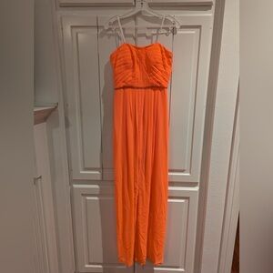 Gianni Bini bright orange strapless dress